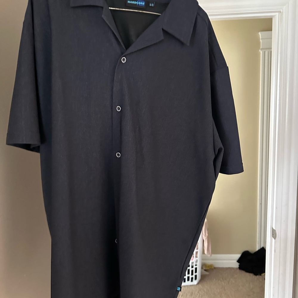 Black Casual Button Down Shirt